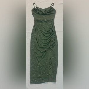 Windsor Sparkling Green Asymmetrical Skirt